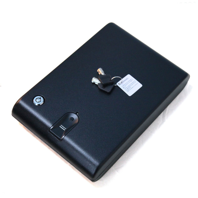 China Manufacturer for Money Safe Box For Home - Biometric Fingerprint Storage Safe Box Black Steel Pistol Box D-120 – Mdesafe