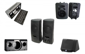 Audio speaker plastic housing