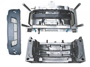 Automobile bumper and injection molding