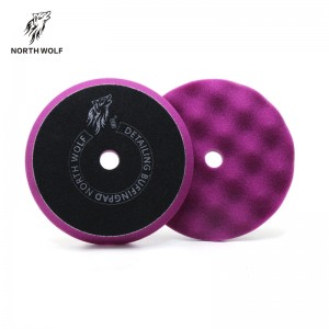 6″ Purple medium cut pad (waffle)