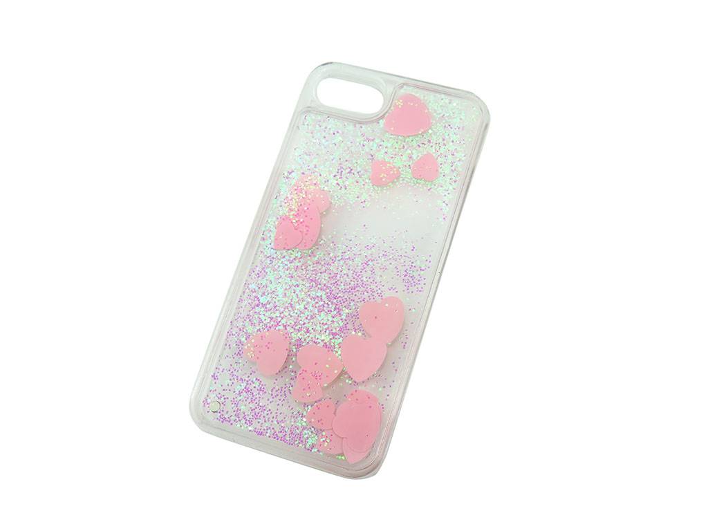 phone case with liquid and heart