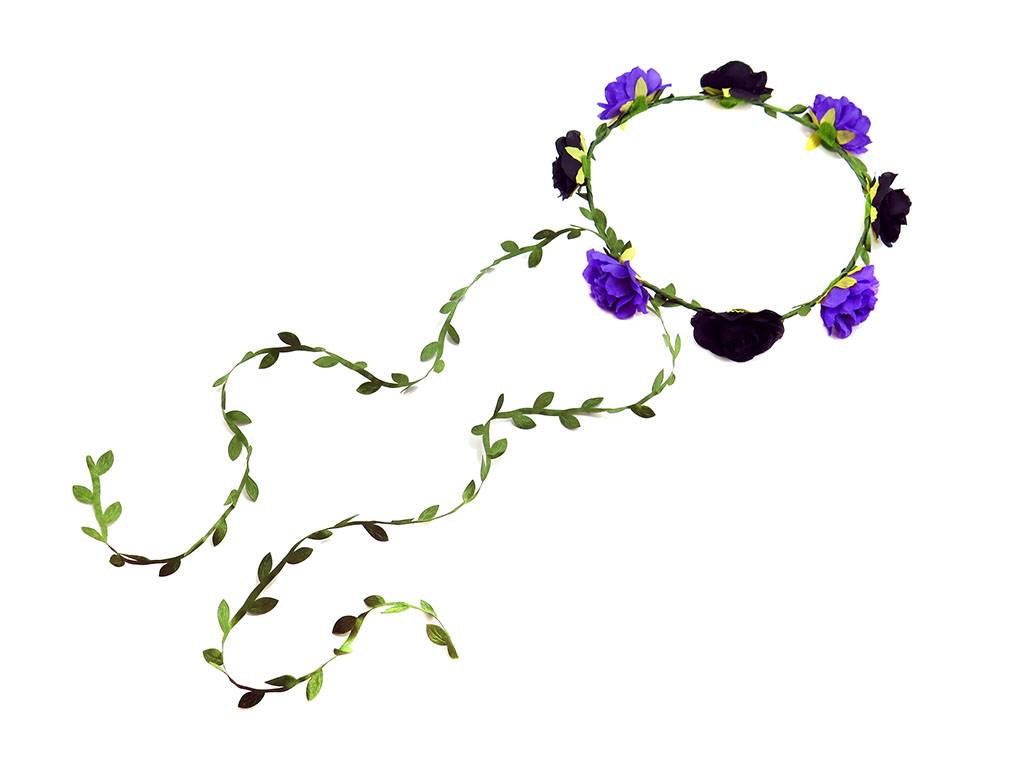 Halloween hair band with flower and leaves