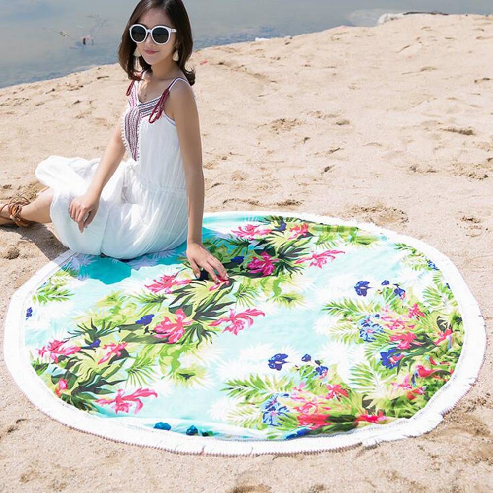 luxury clearance printed mandala circle large thick round  beach towel