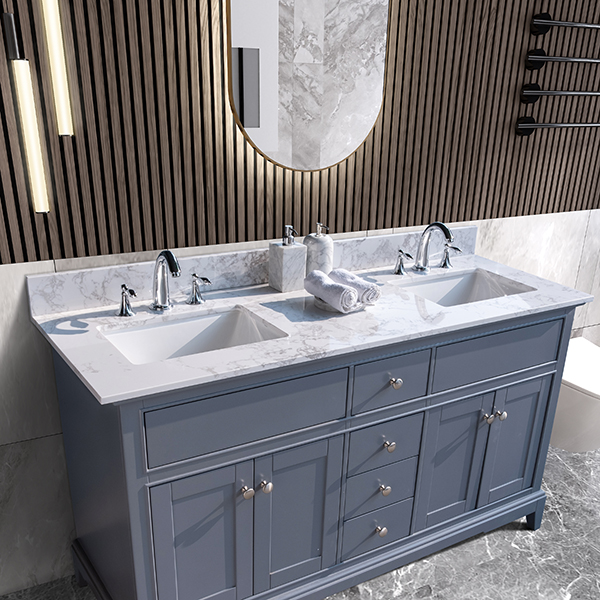 Professional Design White Granite Countertop - artificial marble vanity top – Montary