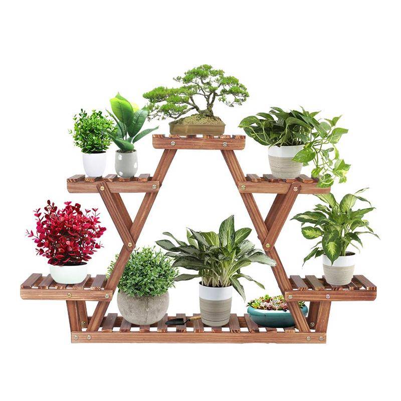 Good Quality Plant Stand - Pine Wood Plant Stand Indoor Outdoor Multi Layer Flower Shelf Rack Holder in Garden  giardino scaffale piante – AJ UNION Featured Image
