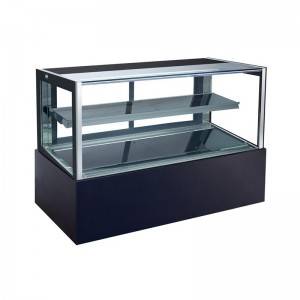 Fan Cooling Tempered Glass Cake display Showcase
