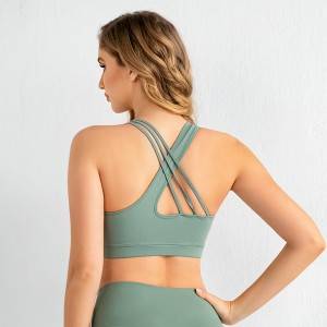 Sexy gym sports bra for women sportswear yoga bra top women cross back sports bra