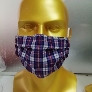 Custom fashion printed pattern 3 layer printed knitted cotton cloth face masks
