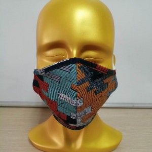 Custom 2 layer 3D knitted printed cotton face mask daily dust masks