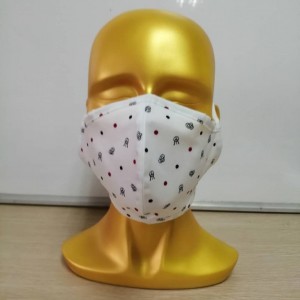 Custom 2 layer 3D knitted printed cotton face mask daily dust masks