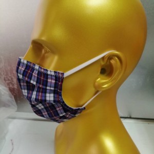 Custom fashion printed pattern 3 layer printed knitted cotton cloth face masks