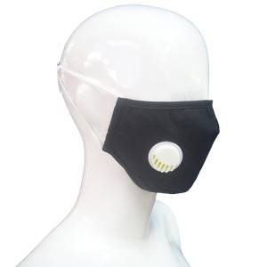 Custom ear loop breathing valve with nose bridge filter face mask