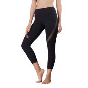 Super soft polyester yoga pants,mesh yoga spandex pants leggings for women