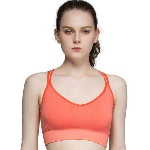 Custom new yoga gym sport bra for women workout fitness running seamless sports bra