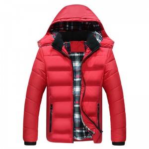 Latest Custom Zip Hooded Winter Coat Padding Mens Polyester Quilted Padded Jacket