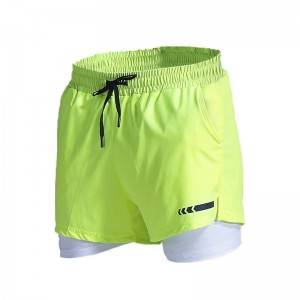 Blank Custom 2 In 1 Lined Athletic Running Shorts Jogger Mens Sports Shorts