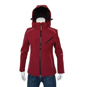 Custom outdoor waterproof reflective stripe softshell jackets with hood