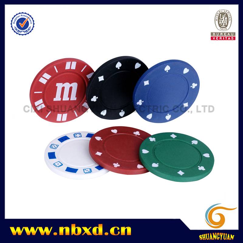 SY-A05 4g Solid Color Cheap Plastic Poker Chip With Patterns Printed