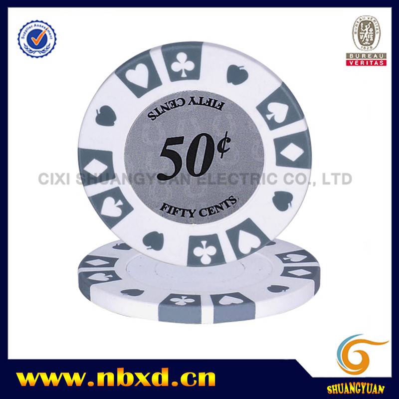 SY-F11 15g Clay Double Suited Big Poker Chip With Custom Sticker