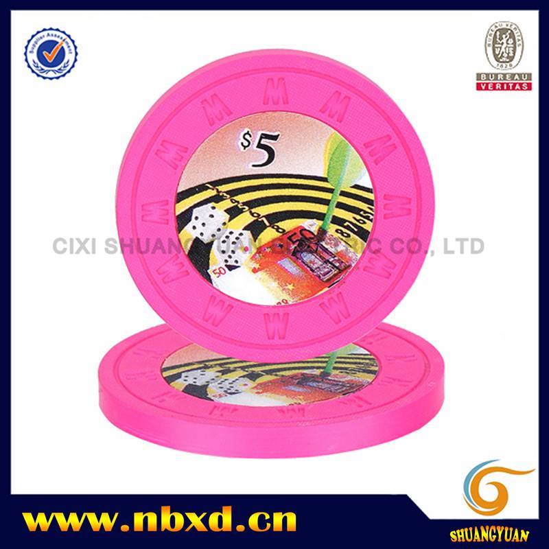 SY-C14 9.5g Solid Color M Poker Chip with Custom Sticker Featured Image