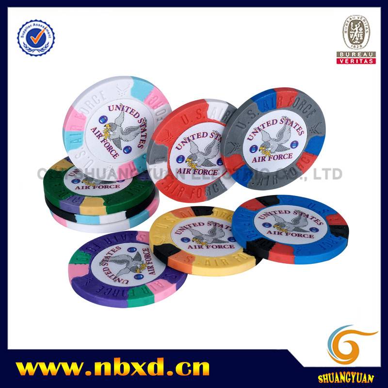 SY-C03 9.5g Pure Clay Air Force Poker Chip