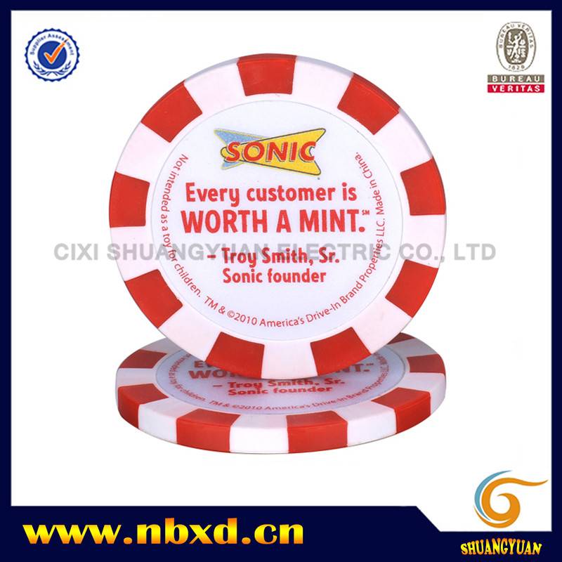 SY-D25 11.5g Promotional Poker Chip with Custom Sticker