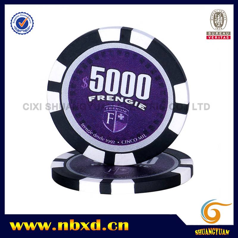 SY-D18C 11.5g 8-Stripe Poker Chip With Custom Sticker