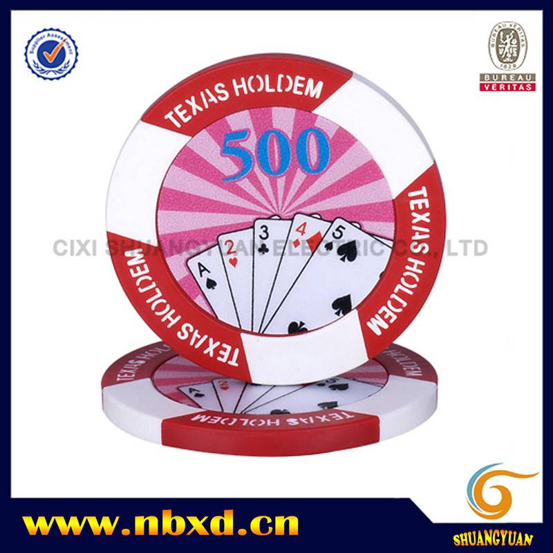 SY-D16B 11.5g Texas Holdem Poker Chip with Custom Sticker