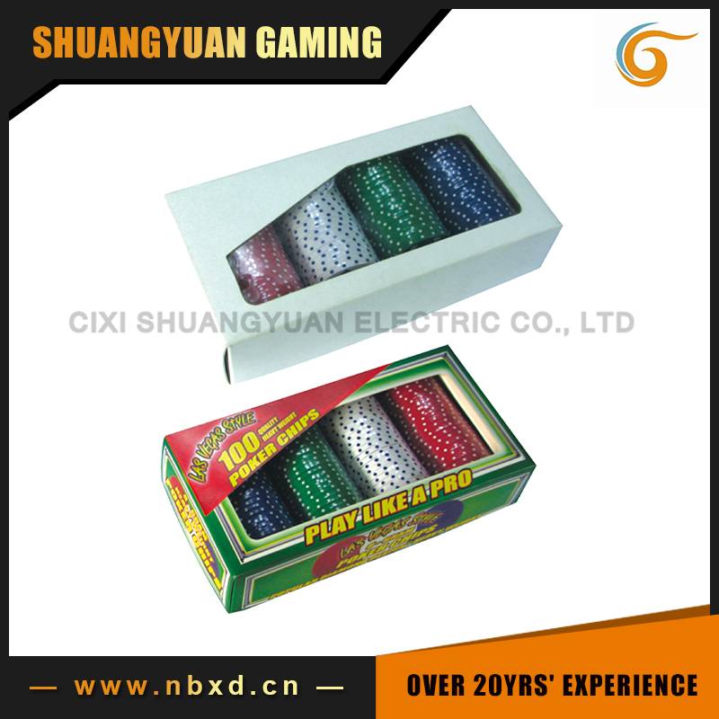 SY-S04 100pcs Poker Chip Set With Color Box
