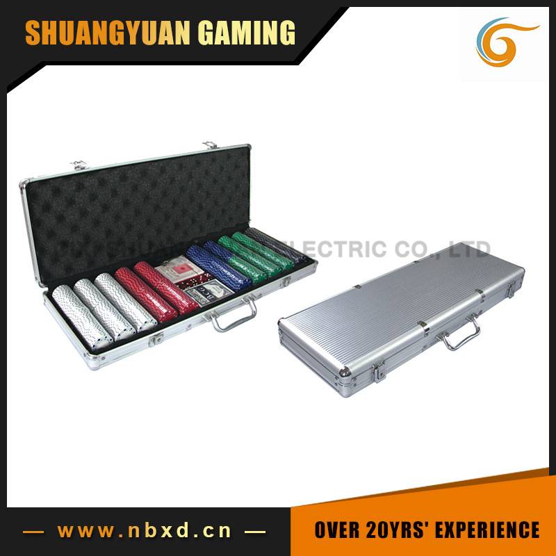 SY-S26 500pcs Poker Chip Set With Aluminum Case