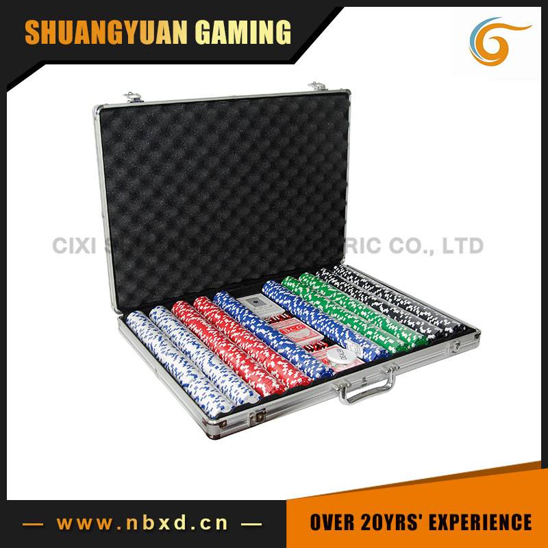 SY-S33 1000pcs Poker Chip Set With Aluminum Case