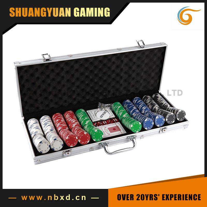 SY-S75 500pcs Poker Chip Set With Real Aluminum Case