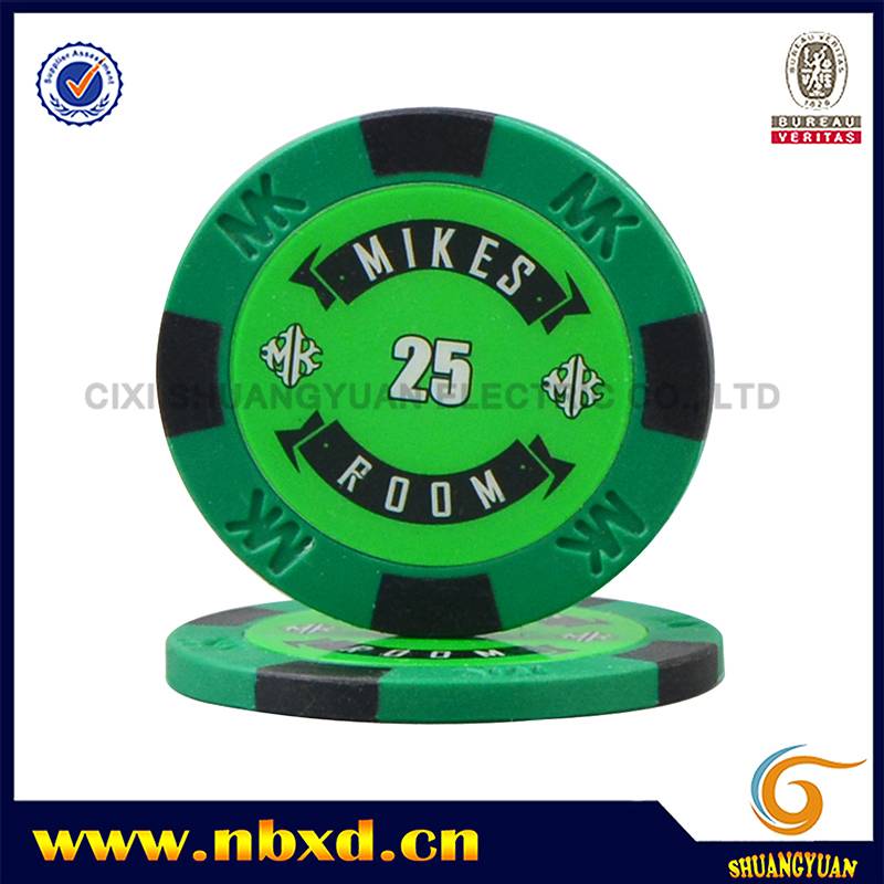 SY-E41 12g Clay Customized MK Poker Chip With Sticker Inlay