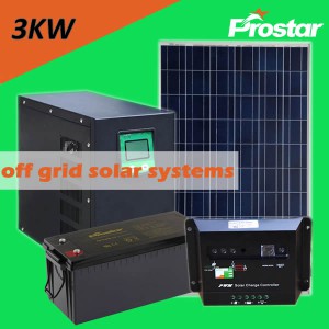 Prostar 3000w home solar system with storage batteries