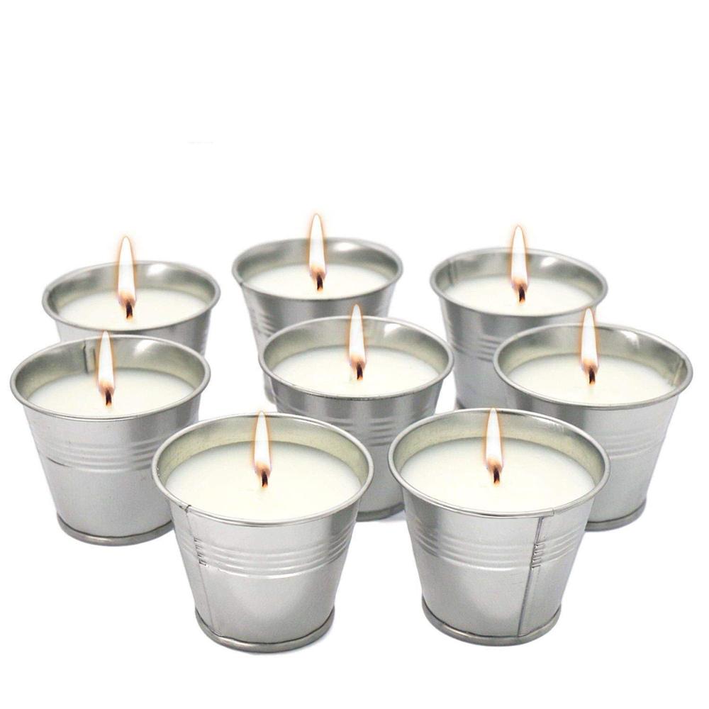 Professional China Wedding Favors Scented Candle - Outdoor Metal Bucket Paraffin wax Citronella Candles – Quanqi