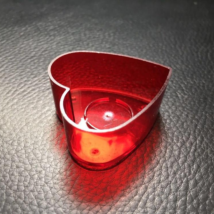 Heart Shape Plastic Polycarbonate Tealight Cups For Candle Making
