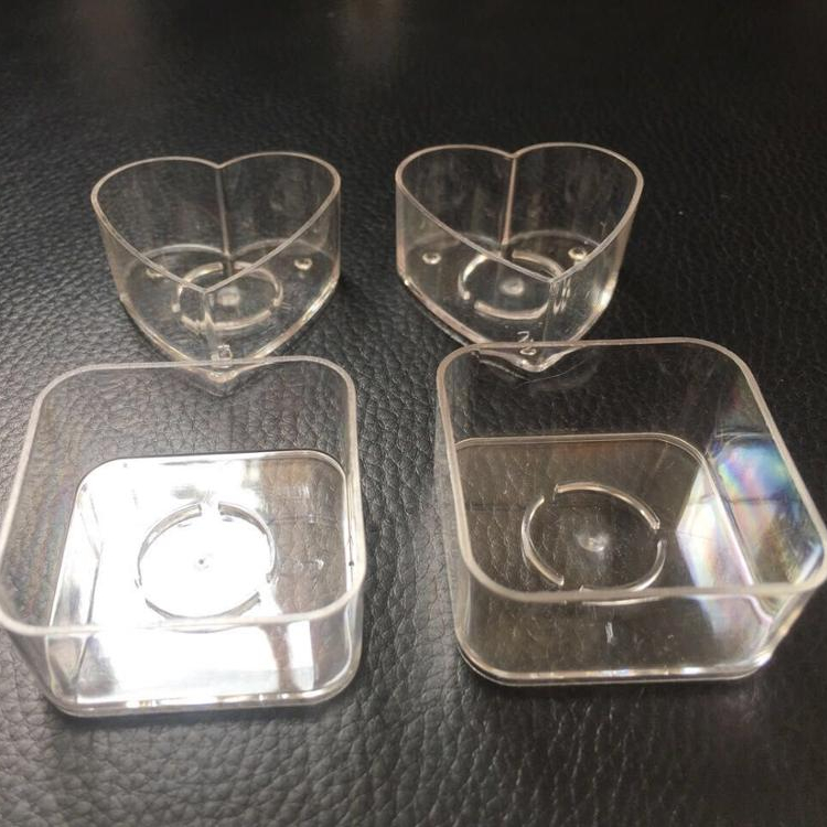 Square Shape Polycarbonate Tealight Plastic Clear Cups