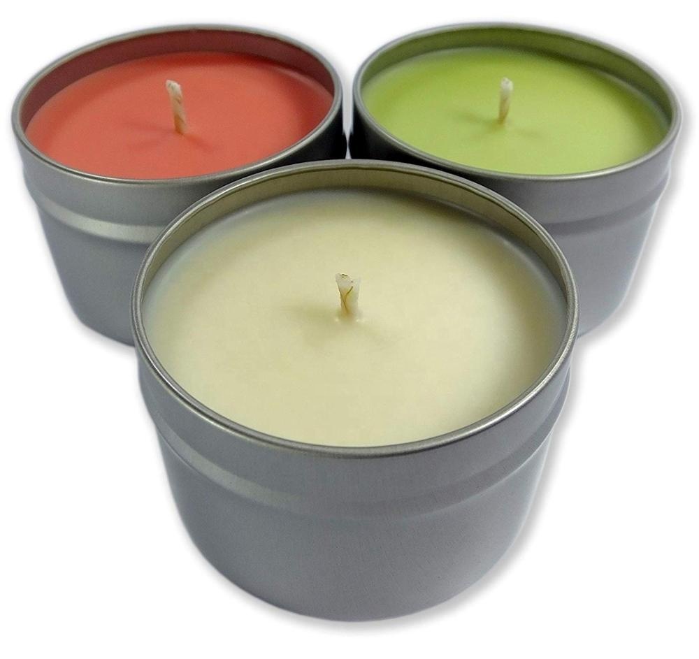 Top Quality Soy Wax 20kg For Wood Wick - Custom Soy Wax Scented Tin Candle Gift Set – Quanqi
