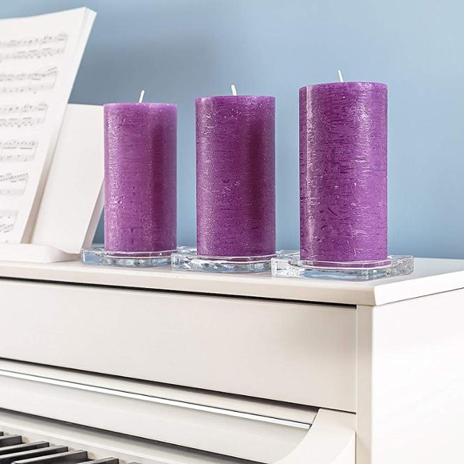 Multi-Color Pillar Religious Church Candle for Wedding / Christmas / Holiday Decoration