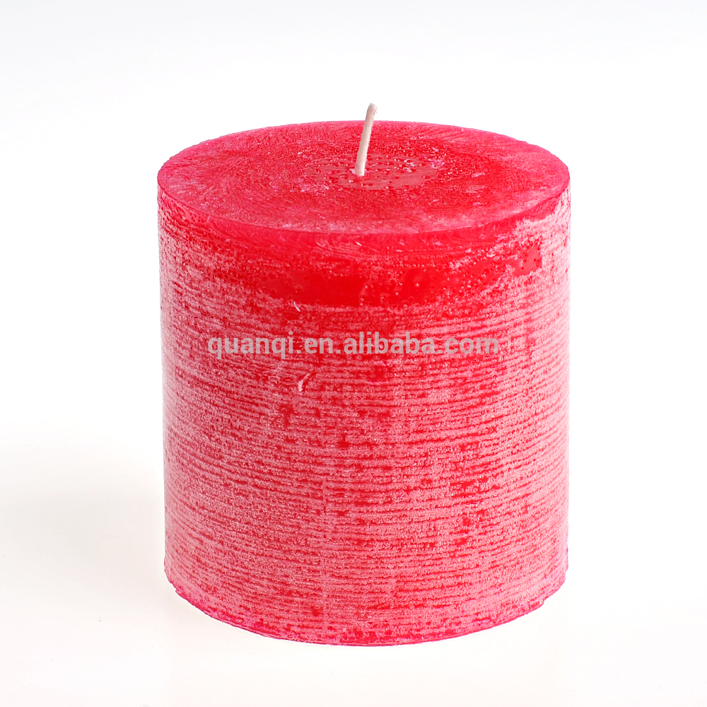 Wholesale Price Aroma Candle Scented - Wholesale Home Decoration High Quality Rustic Paraffin Wax Pillar Candles – Quanqi