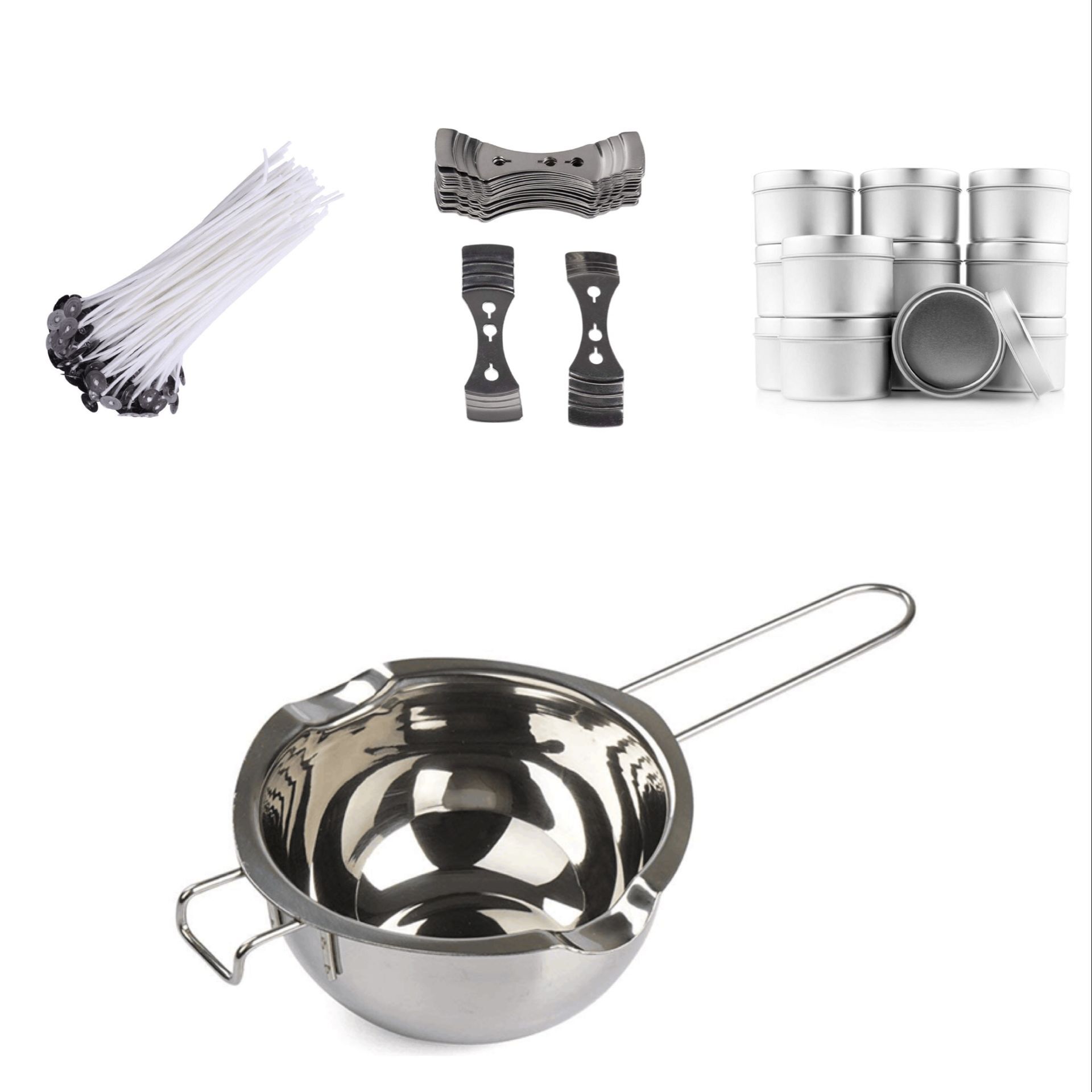 Wholesale Candle Making Kit Includes Candle Wick / Wick Centering Device / 4OZ Metal Tin / Pitcher