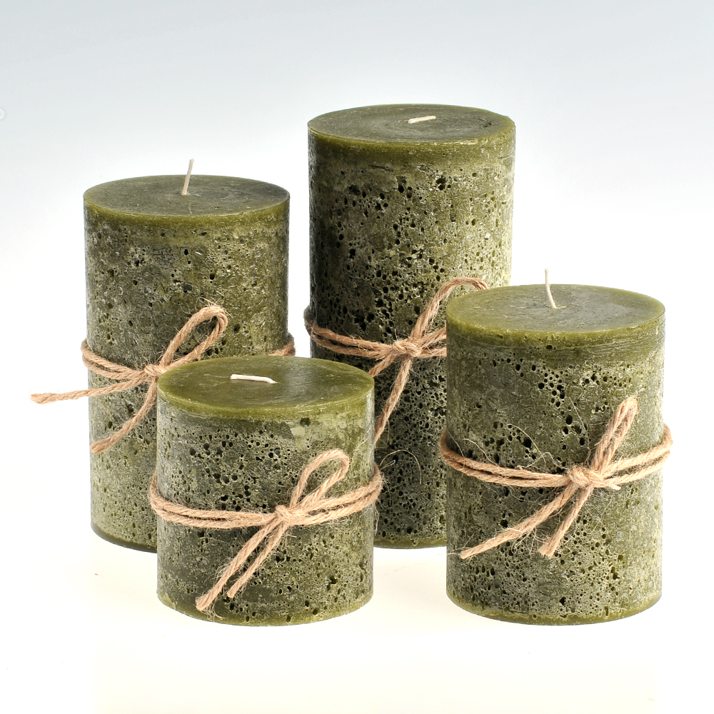 Trending Products Custom Soy Candles - Green Color Wholesale high quality Honeycomb Christmas Paraffin Wax Pillar Candles – Quanqi detail pictures