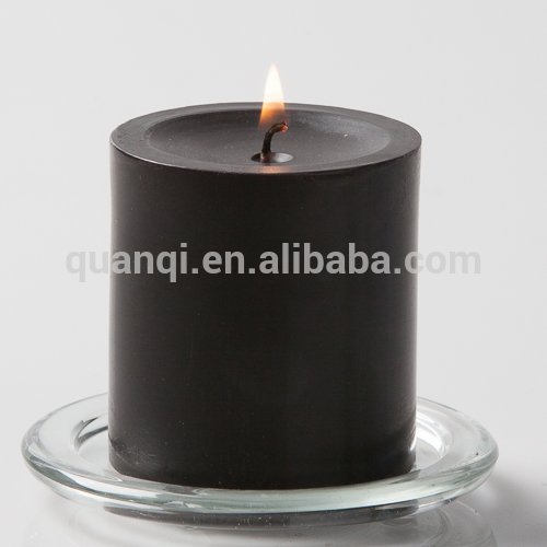 5*5 Wholesale High Quality Black Paraffin Wax Pillar Candles