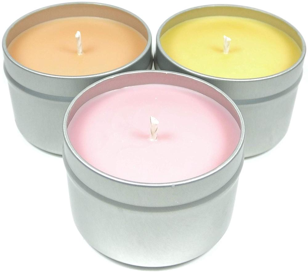 Factory wholesale Glass Jar Scented Candle - Wholesale Custom Natural Soy Or Paraffin Wax In Tin Holder – Quanqi