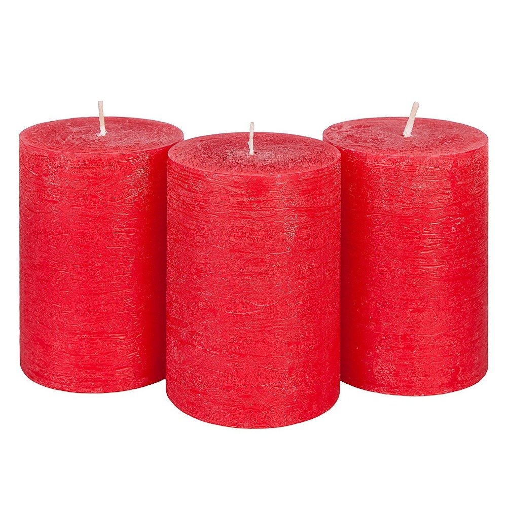 Multi-Color Pillar Religious Church Candle for Wedding / Christmas / Holiday Decoration
