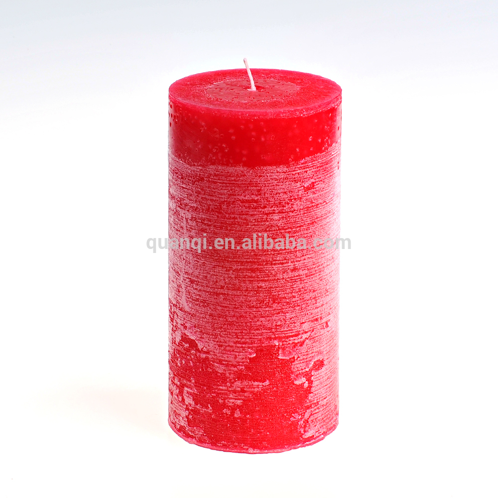 Europe style for Natural Scented Candles - Wholesale Home Decoration High Quality Rustic Paraffin Wax Pillar Candles – Quanqi detail pictures