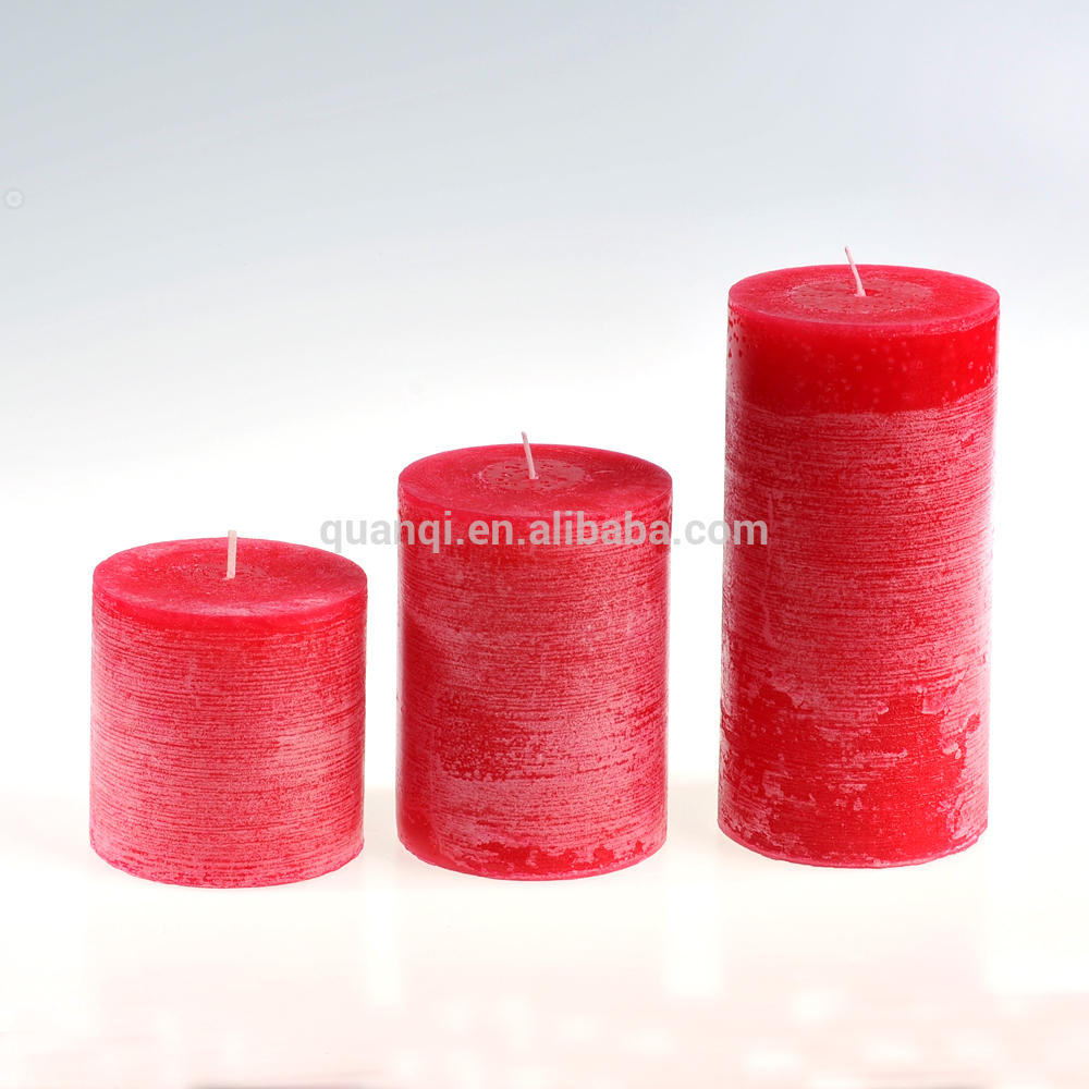 Factory Supply Glass Candle Container - Wholesale Home Decoration High Quality Rustic Paraffin Wax Pillar Candles – Quanqi