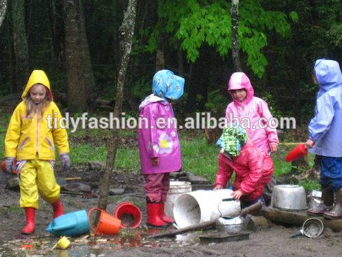 OEM Manufacturer A Raincoat - Windbreak Raincoat And Bib Pants Kid Rain suit – Tidy