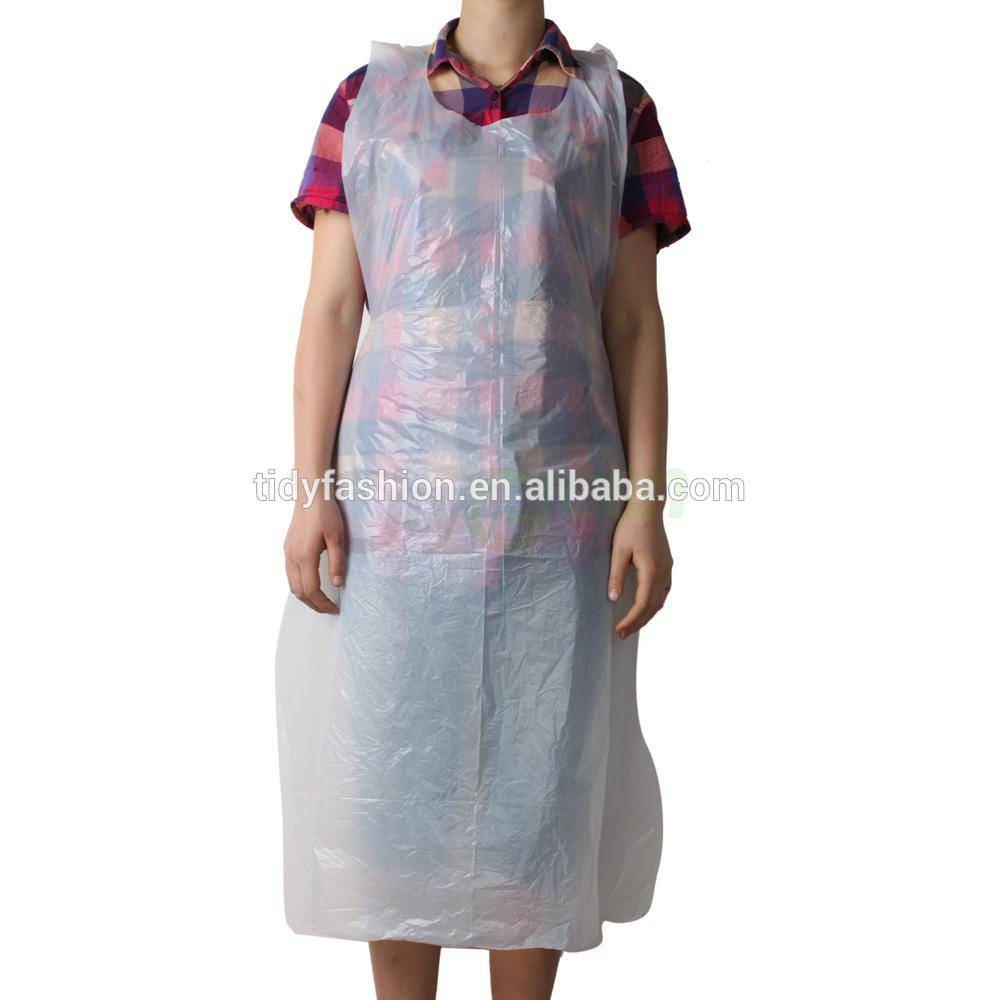 Factory best selling Blue Aprong - Long Disposable Plastic PE Apron – Tidy