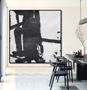 Minimalist Abstract Poster Painting Wall Decoration Pictures RG2115 White&Black